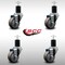 Service Caster 3'' SS Gray Poly Wheel Swivel 1-3/4'' Expanding Stem Caster Set, 4PK SCC-SSEX20S314-PPUB-134-4 - alternate 3